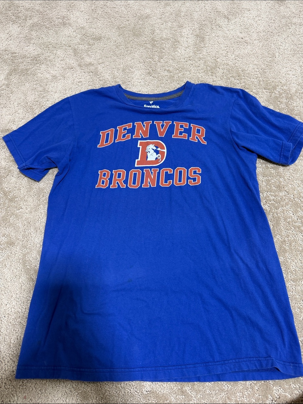 Fanatics Royal Blue Denver Broncos Logo Tee